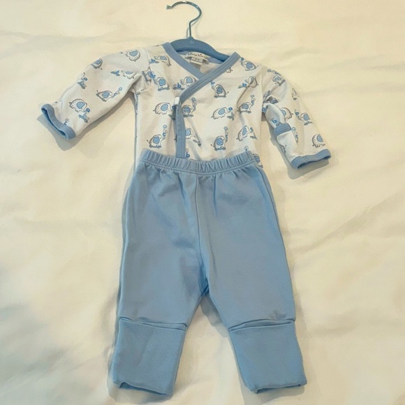 Kissy Kissy 0-3 Month Elephant ABCs Blue Trouser Set - Picture 1 of 4